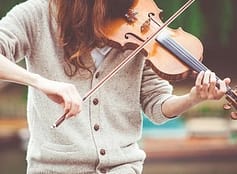 playing violin